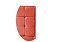 Cabeceira Copenhague 160 CM Suede Vermelho - Imagem 3