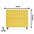Cabeceira Solteiro 90 CM Suede Amarelo Cancum - Imagem 2
