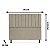 Cabeceira Solteiro 90 CM Suede Bege Cancum - Imagem 2