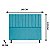 Cabeceira Casal 140 CM Suede Azul Turquesa Cancum - Imagem 2