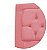 Cabeceira Geovana 100 CM Suede Rosa - Imagem 3