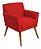 Poltrona Decorativa Cecília - Vermelho - Renascer Decor - Imagem 1