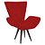 Poltrona Decorativa Bella Suede Vermelho - Imagem 1