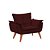 Poltrona Decorativa Opala Suede Marsala - Imagem 1