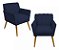 Kit 2 Poltronas Decorativa Cecília - Azul Marinho - Imagem 1