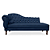 Recamier Divã Juliana 140cm com Strass - Direita Suede - Imagem 3