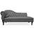 Recamier Divã Juliana 140cm com Strass - Direita Suede - Imagem 6