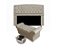 Kit Cabeceira Geovana + Calçadeira Veneza Solteiro 100cm com Strass Suede - Imagem 11