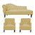 Kit Divã Cancun 140cm Braço Direito + 2 Poltronas Genesis com Strass Suede - Imagem 8