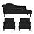 Kit Divã Cancun 140cm Braço Direito + 2 Poltronas Genesis com Strass Suede - Imagem 5