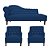 Kit Divã Cancun 160cm Braço Direito + 2 Poltronas Genesis com Strass Suede - Imagem 4