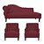 Kit Divã Cancun 160cm Braço Direito + 2 Poltronas Genesis com Strass Suede - Imagem 7