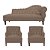 Kit Divã Cancun 185cm Braço Esquerdo + 2 Poltronas Genesis com Strass Suede - Imagem 12