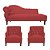 Kit Divã Cancun 185cm Braço Direito + 2 Poltronas Genesis com Strass Suede - Imagem 13