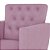 Kit 3 Poltronas Nina com Capitone - Rosa Bebê - Imagem 3