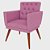 Kit 3 Poltronas Nina com Capitone - Rosa - Imagem 4