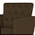 Kit 3 Poltronas Nina com Capitone - Marrom - Imagem 3