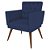 Kit 3 Poltronas Nina com Capitone - Azul Marinho - Imagem 4