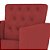 Kit 2 Poltronas Nina com Capitone - Vermelho - Imagem 3