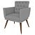Poltrona Nina com Capitone - Cinza - Imagem 1