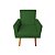 Poltrona Decorativa Nina com Rodapé Suede Verde - Imagem 1