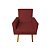 Poltrona Decorativa Nina com Rodapé Suede Marsala - Imagem 1