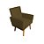 Poltrona Decorativa Nina com Rodapé Suede Marrom - Imagem 2