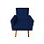 Poltrona Decorativa Nina com Rodapé Suede Azul Marinho - Imagem 1