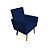 Poltrona Decorativa Nina com Rodapé Suede Azul Marinho - Imagem 2