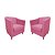 Kit 2 Poltronas Titânio Suede Rosa - Imagem 1