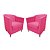 Kit 2 Poltronas Titânio Suede Pink - Imagem 1