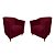 Kit 2 Poltronas Titânio Suede Marsala - Imagem 1