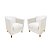 Kit 2 Poltronas Titânio Suede Branco - Imagem 1