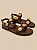Papete Tati | Couro marrom tachas - Imagem 1
