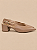 Salto scarpin Olivia | Couro slingback nude - Imagem 3