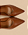 Salto scarpin Elise | Couro slingback marrom - Imagem 4