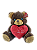 Urso com coração 42 cm - Imagem 4