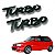 Adesivo Emblema Lateral Turbo do Fiat Uno Turbo 1,4 94 à 96-Verde - Imagem 1