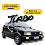 Adesivo Emblema Lateral Turbo do Fiat Uno Turbo 1,4 94 à 96-Verde - Imagem 2
