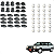 Kit presilhas grampos Forro Ombreira Gol Gti Gts Gl Parati - Imagem 1