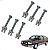Kit Parafusos Buchas Puxador Porta Gol Gl Gti Quadrado - Imagem 1