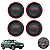 Kit 4 Difusores de Ar painel Central Lateral Gol Saveiro G6 - Imagem 1