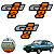Kit 3 Adesivos Traseiros Para Gol 1000 92 93 94 95 - Imagem 1