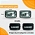 Kit Farol De Milha Retangular Universal Com Capas Cibie Preto - Imagem 2