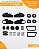 Kit De Acabamento Do Banco Gol Quadrado 85 À 93 - Preto - Imagem 2