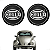 Capa Farol Milha Auxiliar Redondo Fusca Gol Gti Gt Gts Hella	- Preto - Imagem 1