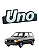 Emblema Letreiro do Fiat Uno Original Traseiro Porta Malas 1988 em diante - Imagem 1