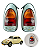 Kit Lanterna Traseira Do Fusca Par 1970 71 72 73 74 75 76 77 1978 Ambos Lados Tricolor - Imagem 1