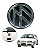 Emblema Grade Tampa Porta Malas Logo Volkswagen Gol G3 Bola 99 00 01 A 05 Preto E Prata - Imagem 1