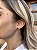 Brinco trevo marrom • folheado a ouro - Imagem 2